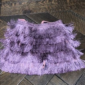 Purple Misguided Fringe Shorts